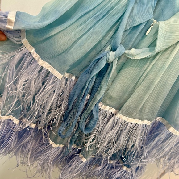 Dana Foley | Sold out two-tiered feather dress - Picture 3 of 7